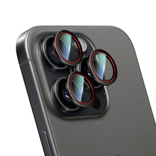 iPhone 16 Pro CaseWorld Karbon Fiber Serisi Anti Reflective Kamera Lens Koruyucu Siyah-Kırmızı