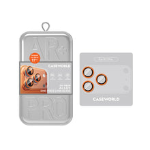 iPhone 17 Pro Uyumlu CaseWorld Alloy One-Piece Serisi Anti Reflective Kamera Lens Koruyucu Turuncu