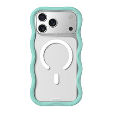 iPhone 17 Pro Max Uyumlu Kılıf M-safe Şarj Özellikli Youngkit Wave Clear Serisi Kapak Açık Mavi