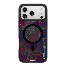 iPhone 18 Pro Max Uyumlu Kılıf M-Safe Şarj Özellikli Youngkit Camouflage Sykell Serisi Kapak - Bordo