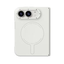 iPhone Duo Uyumlu Kılıf M-Safe Şarj Özellikli Youngkit Morandi Serisi Kapak Beyaz