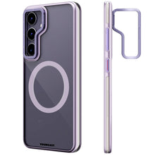 Galaxy S24 Plus Kılıf M-safe Şarj Özellikli Sararma Önleyici Youngkit Crystal Grid Kapak