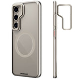 Galaxy S24 Plus Kılıf M-safe Şarj Özellikli Sararma Önleyici Youngkit Crystal Grid Kapak