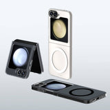 Galaxy Z Flip 6 Kılıf M-safe Şarj Özellikli Youngkit Hidden Sand Serisi Kapak