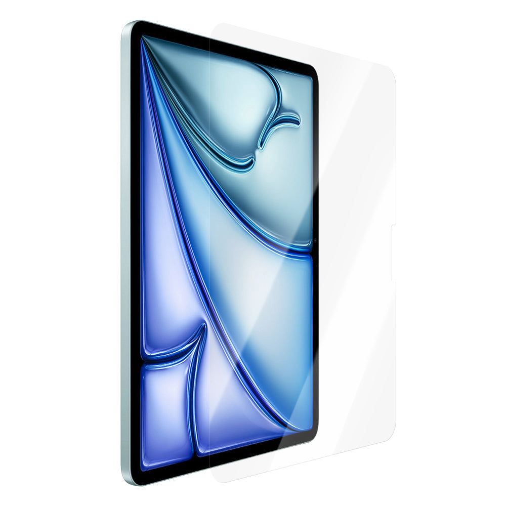 iPad Air 13 2024 Uyumlu CaseWorld Steel Shield Serisi Temperli Cam Ekran Koruyucu Kurulum Kitli