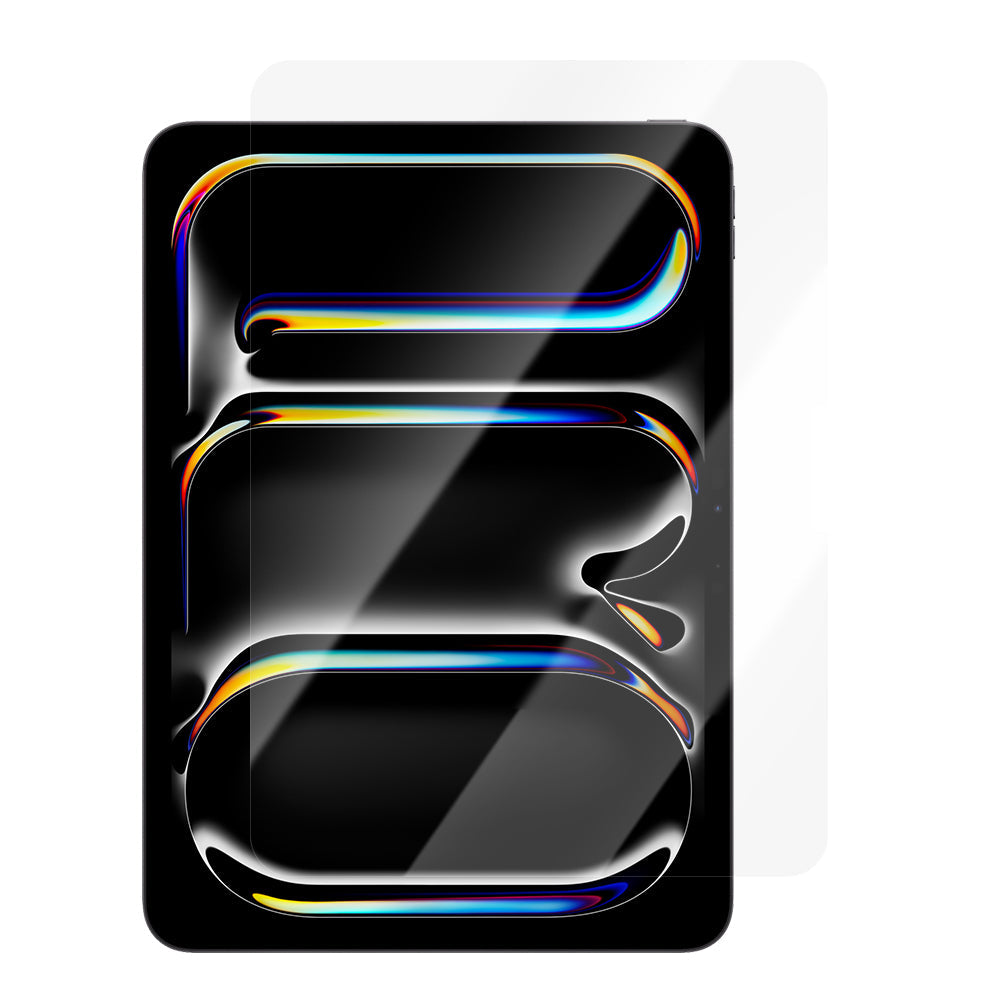 iPad Pro 11 2024 Uyumlu CaseWorld Steel Shield Serisi Temperli Cam Ekran Koruyucu Kurulum Kitli