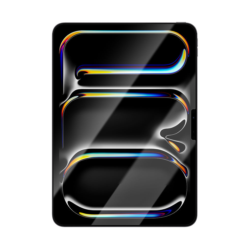 iPad Pro 13 2024 Uyumlu CaseWorld Steel Shield Serisi Temperli Cam Ekran Koruyucu Kurulum Kitli