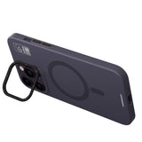Apple iPhone 13 Kılıf M-safe Şarj Özellikli Standlı YoungKit Hermit Bracket Serisi Kapak