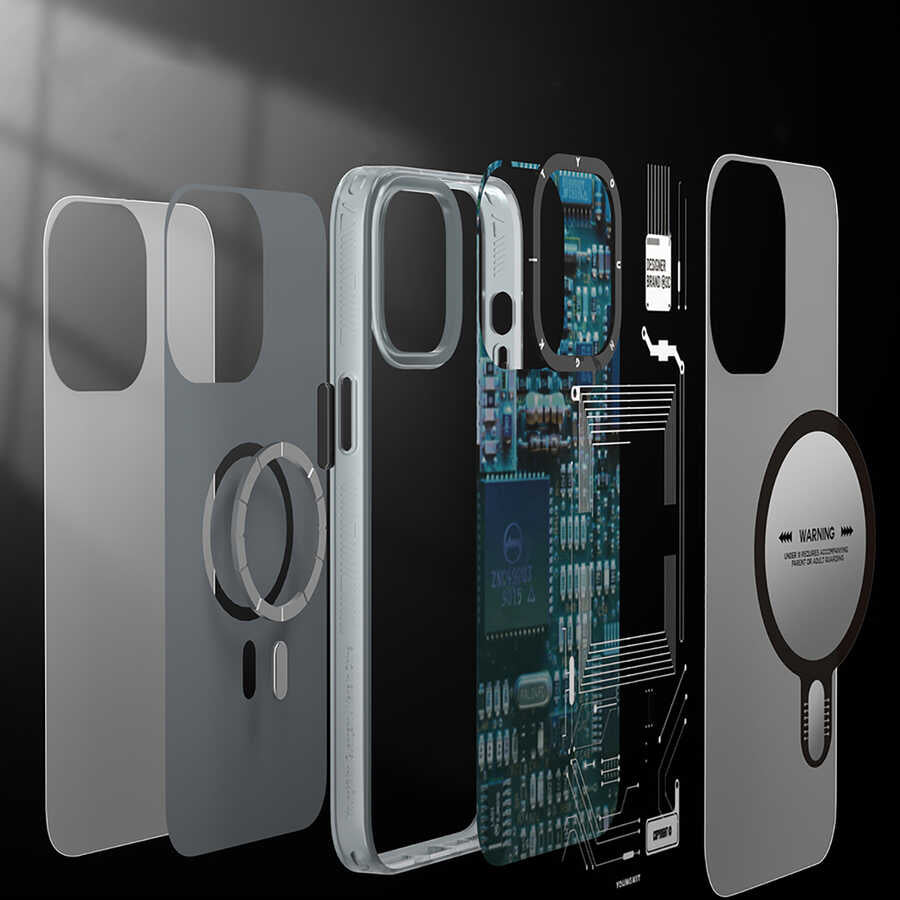 Apple iPhone 13 Kılıf M-safe Şarj Özellikli YoungKit Technology Serisi Kapak