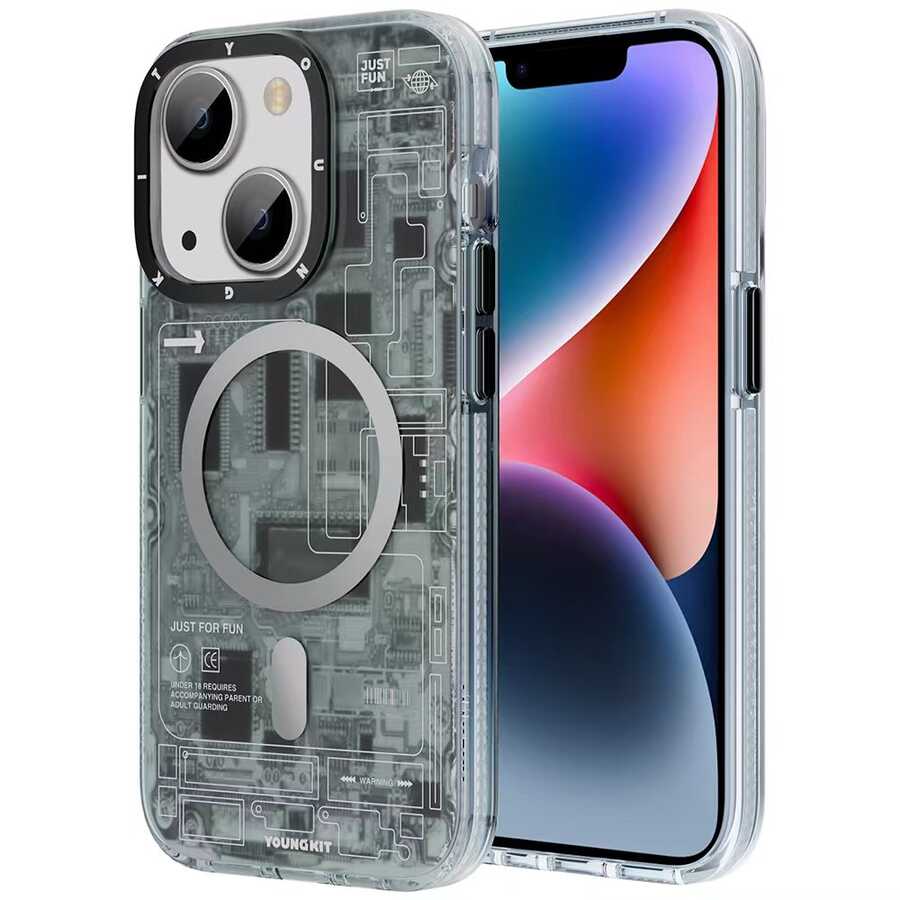 Apple iPhone 13 Kılıf M-safe Şarj Özellikli YoungKit Technology Serisi Kapak