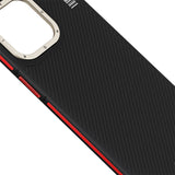 iPhone 13 Pro Uyumlu Kılıf M-safe Şarj Özellikli YoungKit 600D Kevlar Kapak Kırmızı