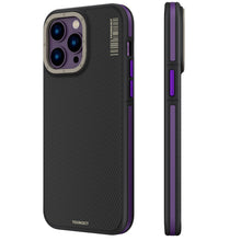 iPhone 13 Pro Uyumlu  Aramid Fiber Kılıf M-safe Şarj Özellikli YoungKit 600D Kapak Derin Mor