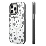 Apple iPhone 13 Pro Kılıf M-safe Şarj Özellikli Polka Dot Desenli Youngkit Spots Serisi Kapak