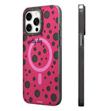 Apple iPhone 13 Pro Kılıf M-safe Şarj Özellikli Polka Dot Desenli Youngkit Spots Serisi Kapak