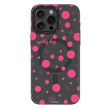 Apple iPhone 13 Pro Kılıf M-safe Şarj Özellikli Polka Dot Desenli Youngkit Spots Serisi Kapak