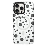 Apple iPhone 13 Pro Kılıf M-safe Şarj Özellikli Polka Dot Desenli Youngkit Spots Serisi Kapak