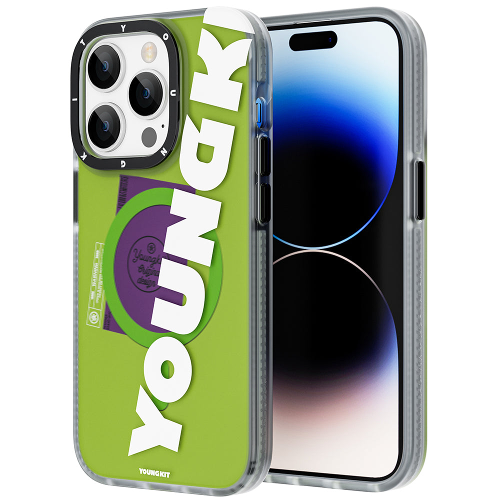 Apple iPhone 13 Pro Kılıf M-safe Şarj Özellikli Youngkit Binfen Serisi Yazı Temalı Kapak