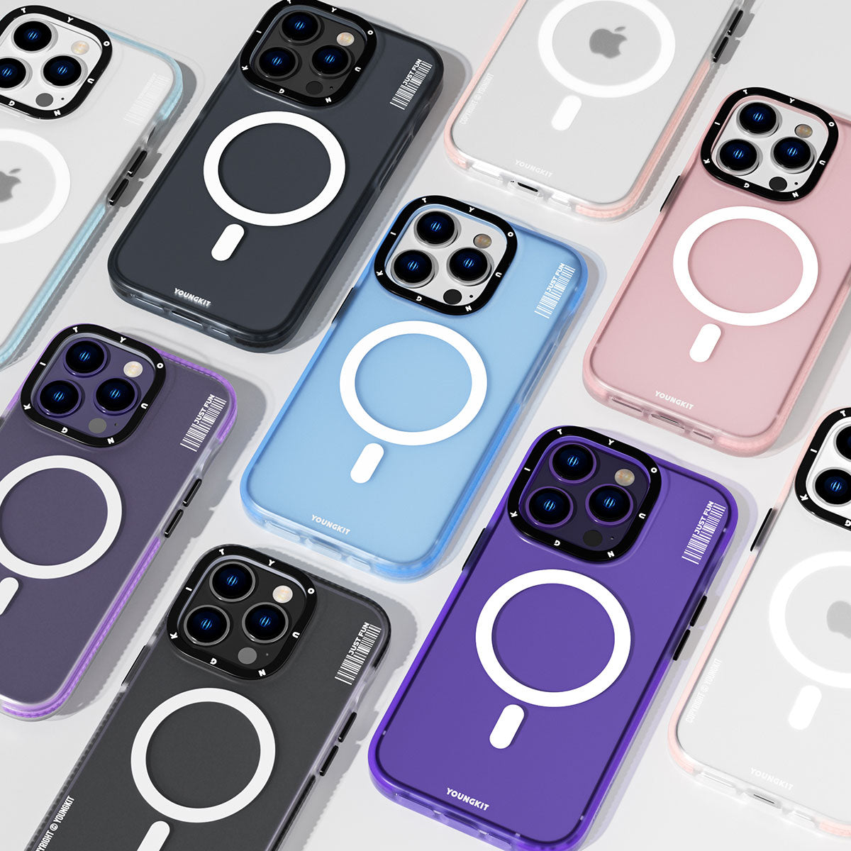 Apple iPhone 13 Pro Max Kılıf M-safe Şarj Özellikli Youngkit Colored Sand Serisi Kapak