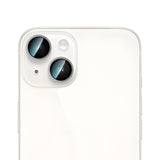 iPhone 14 Uyumlu CaseWorld Alloy Serisi Oleofobik Anti Reflective Kamera Lens Koruyucu Gümüş
