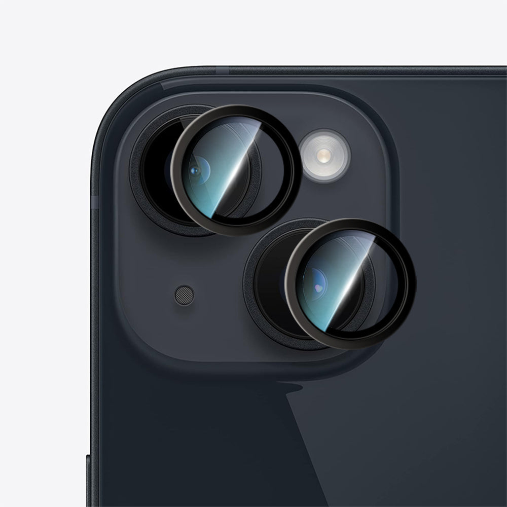 iPhone 14 Plus Uyumlu CaseWorld Alloy Serisi Oleofobik Anti Reflective Kamera Lens Koruyucu Siyah