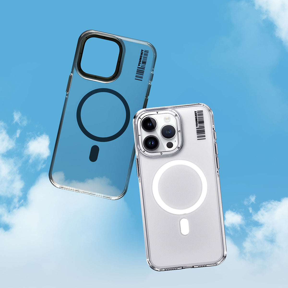 Apple iPhone 14 Pro Kılıf M-safe Şarj Özellikli Şeffaf Youngkit Crystal Shield Serisi Kapak