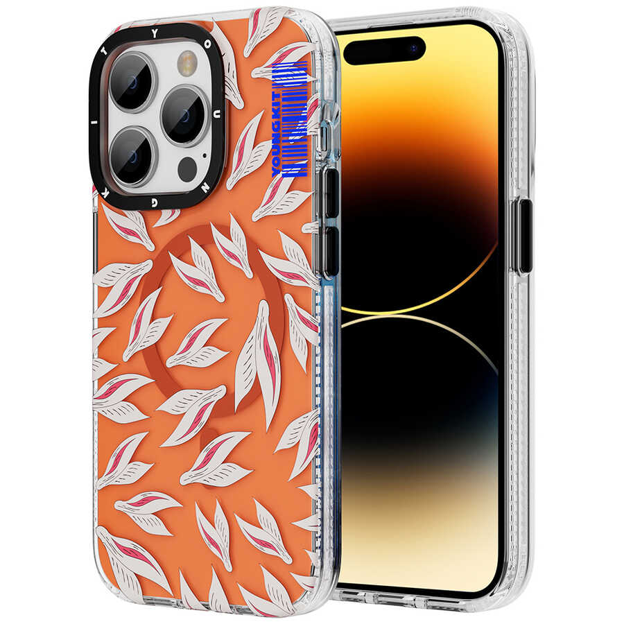 Apple iPhone 14 Pro Kılıf M-safe Şarj Özellikli Youngkit Play Rabbit Serisi Kapak