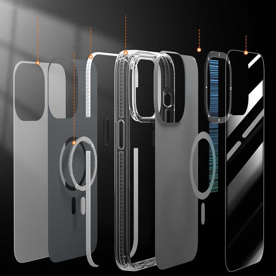 Apple iPhone 14 Pro Kılıf M-safe Şarj Özellikli Youngkit Pure Serisi Kapak