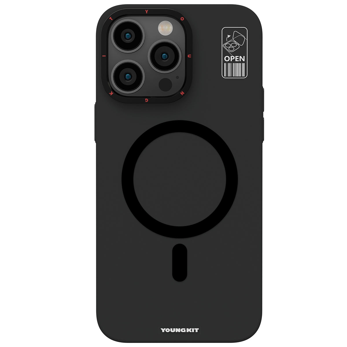 Apple iPhone 14 Pro Max Kılıf M-safe Şarj Özellikli Standlı YoungKit Hermit Bracket Serisi Kapak