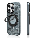 Apple iPhone 14 Pro Max Kılıf M-safe Şarj Özellikli Youngkit 360° Standlı Technology Serisi Kapak