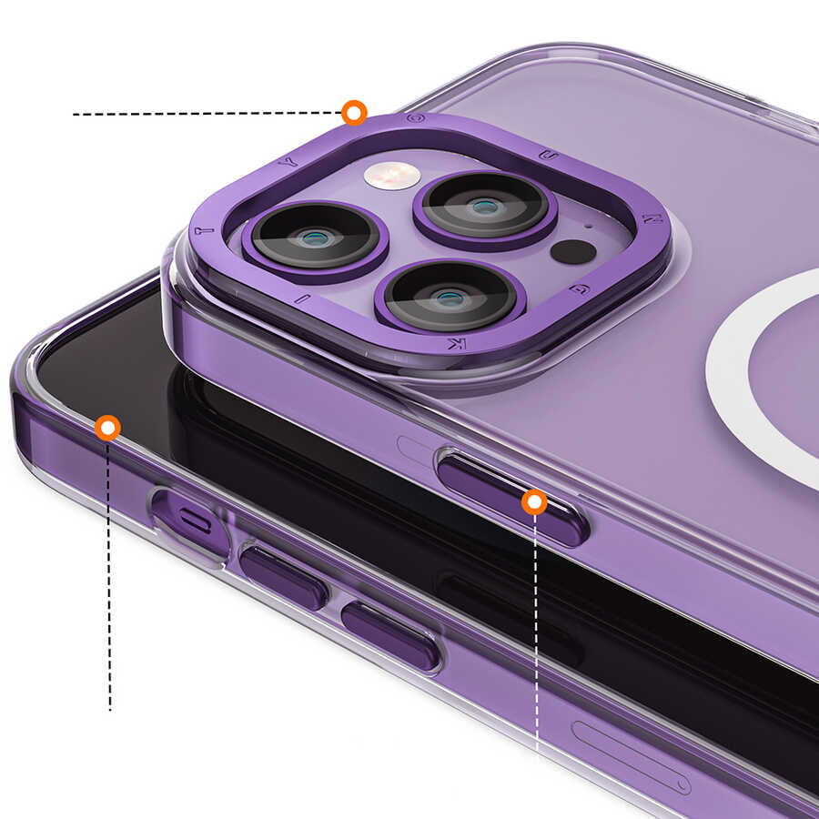 Apple iPhone 14 Pro Max Kılıf M-safe Şarj Özellikli Youngkit Coloured Glaze Serisi Kapak