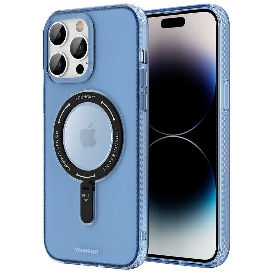 Apple iPhone 14 Pro Max Kılıf M-safe Şarj Özellikli Youngkit Rock Serisi Kapak