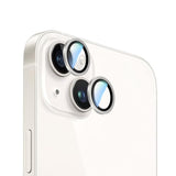 iPhone 15 Uyumlu CaseWorld Alloy Serisi Oleofobik Anti Reflective Kamera Lens Koruyucu Gümüş