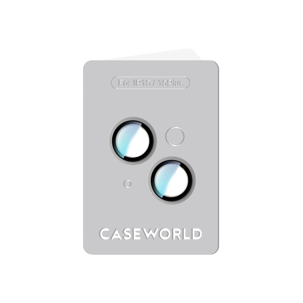 iPhone 15 Uyumlu CaseWorld Alloy Serisi Oleofobik Anti Reflective Kamera Lens Koruyucu Gümüş