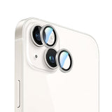 iPhone 15 Uyumlu CaseWorld Alloy Sparkling Diamond Serisi Taşlı Lens Koruyucu Gümüş