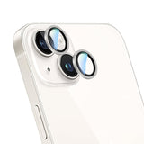 iPhone 15 Uyumlu CaseWorld Alloy Sparkling Diamond Serisi Taşlı Lens Koruyucu Gümüş