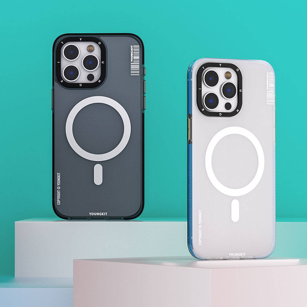 Apple iPhone 15 Kılıf M-safe Şarj Özellikli Youngkit Jiansha Serisi Kapak