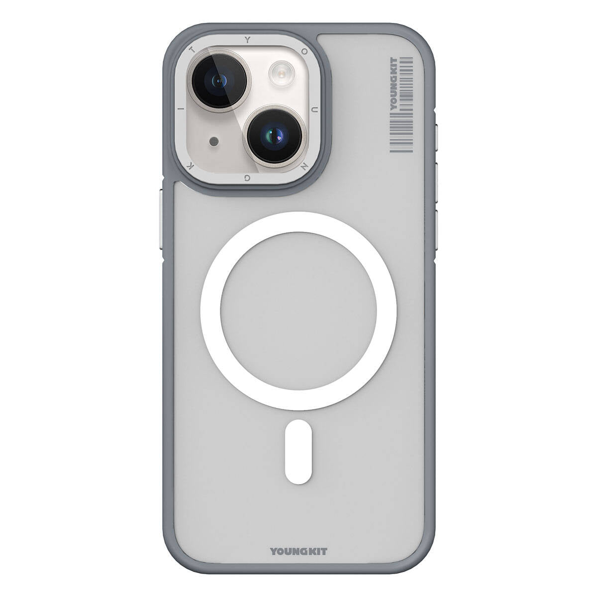 Apple iPhone 15 Kılıf M-safe Şarj Özellikli Youngkit Rock Sand Serisi Kapak
