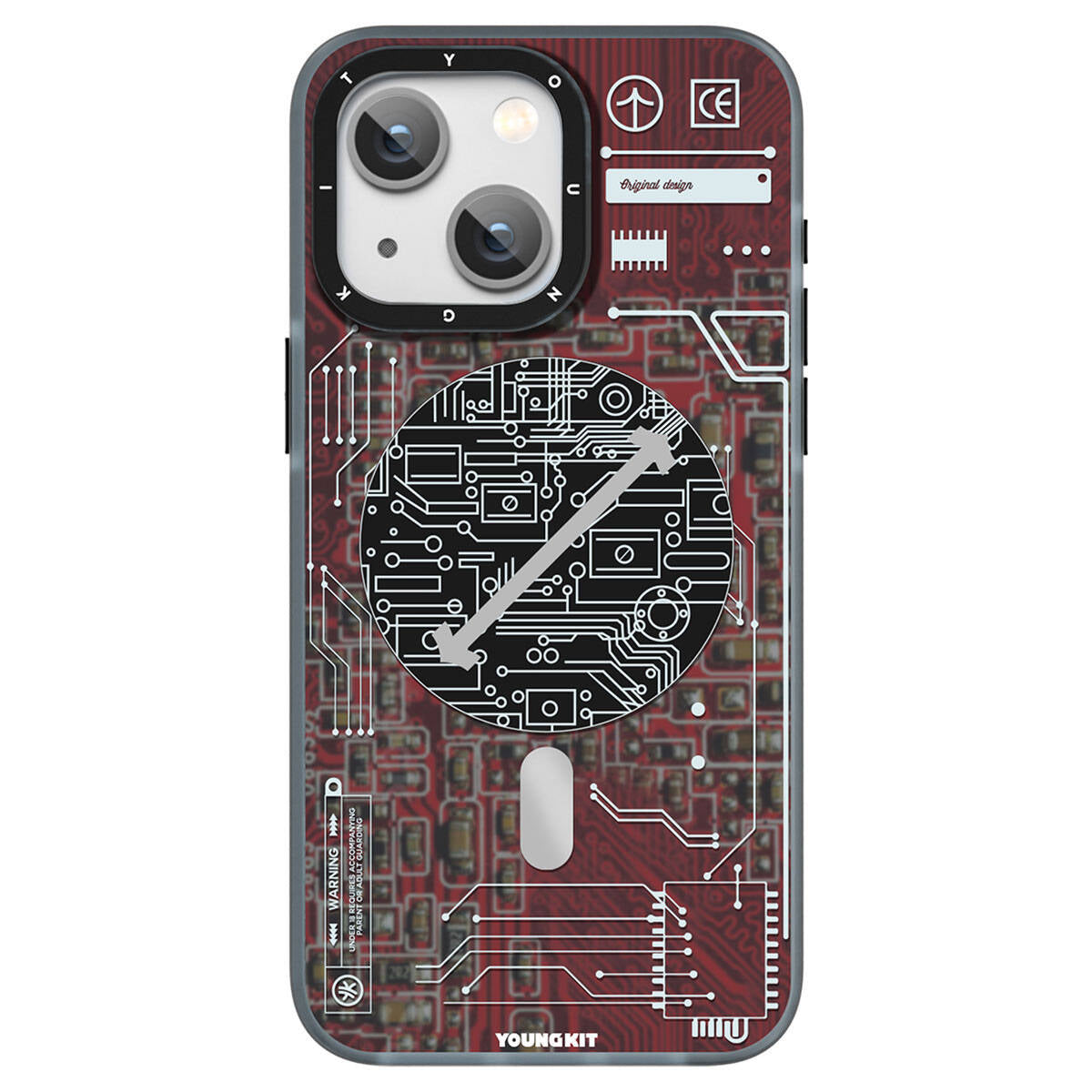 Apple iPhone 15 Kılıf M-safe Şarj Özellikli YoungKit Technology Serisi Kapak