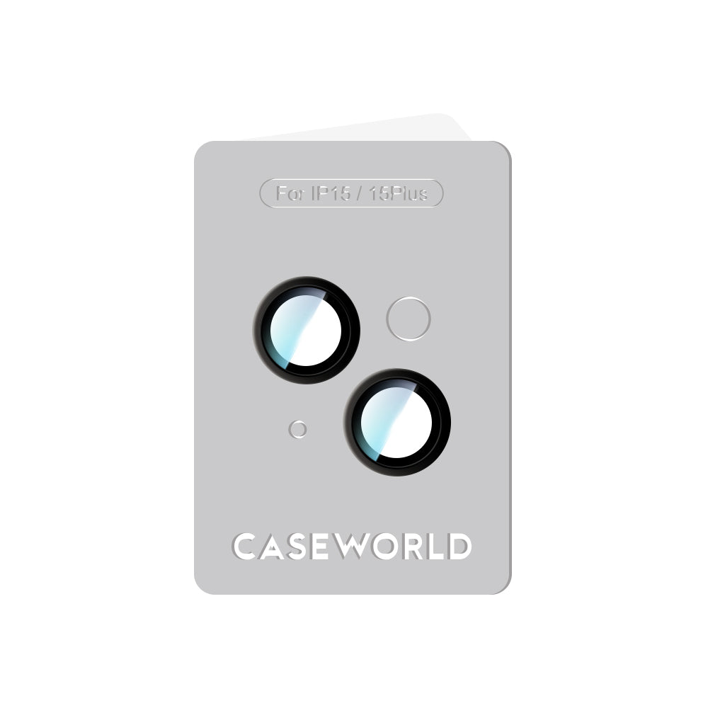 iPhone 15 Plus CaseWorld Alloy Serisi Oleofobik Anti Reflective Kamera Lens Koruyucu Siyah