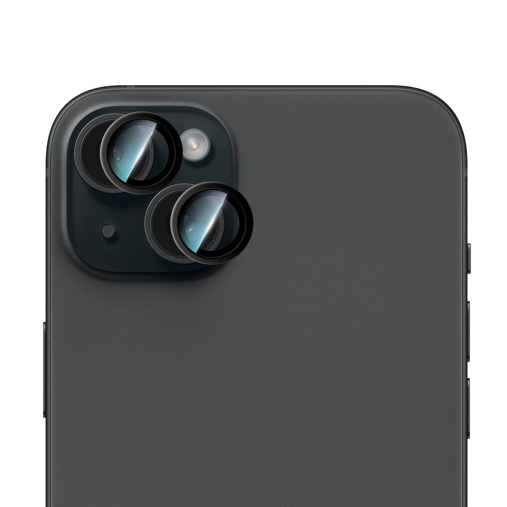 iPhone 15 Plus CaseWorld Alloy Serisi Oleofobik Anti Reflective Kamera Lens Koruyucu Siyah