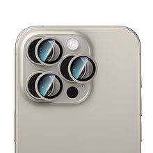 iPhone 15 Pro CaseWorld Alloy Serisi Oleofobik Anti Reflective Kamera Lens Koruyucu Titanyum - Gri