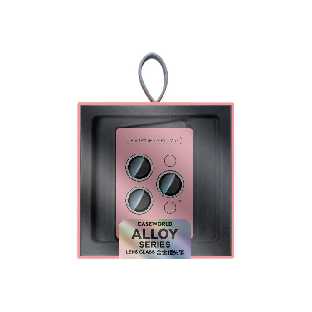 iPhone 15 Pro Uyumlu CaseWorld Alloy Sparkling Diamond Serisi Taşlı Lens Koruyucu Gümüş