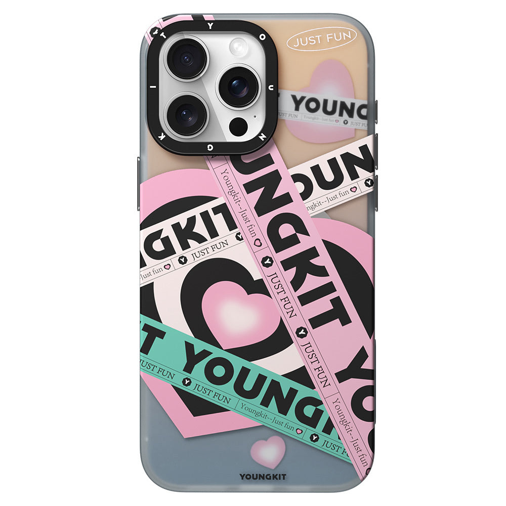 Apple iPhone 15 Pro Kılıf M-safe Şarj Özellikli Airbagli Çift Katmanlı Youngkit Flipped Serisi Kapak
