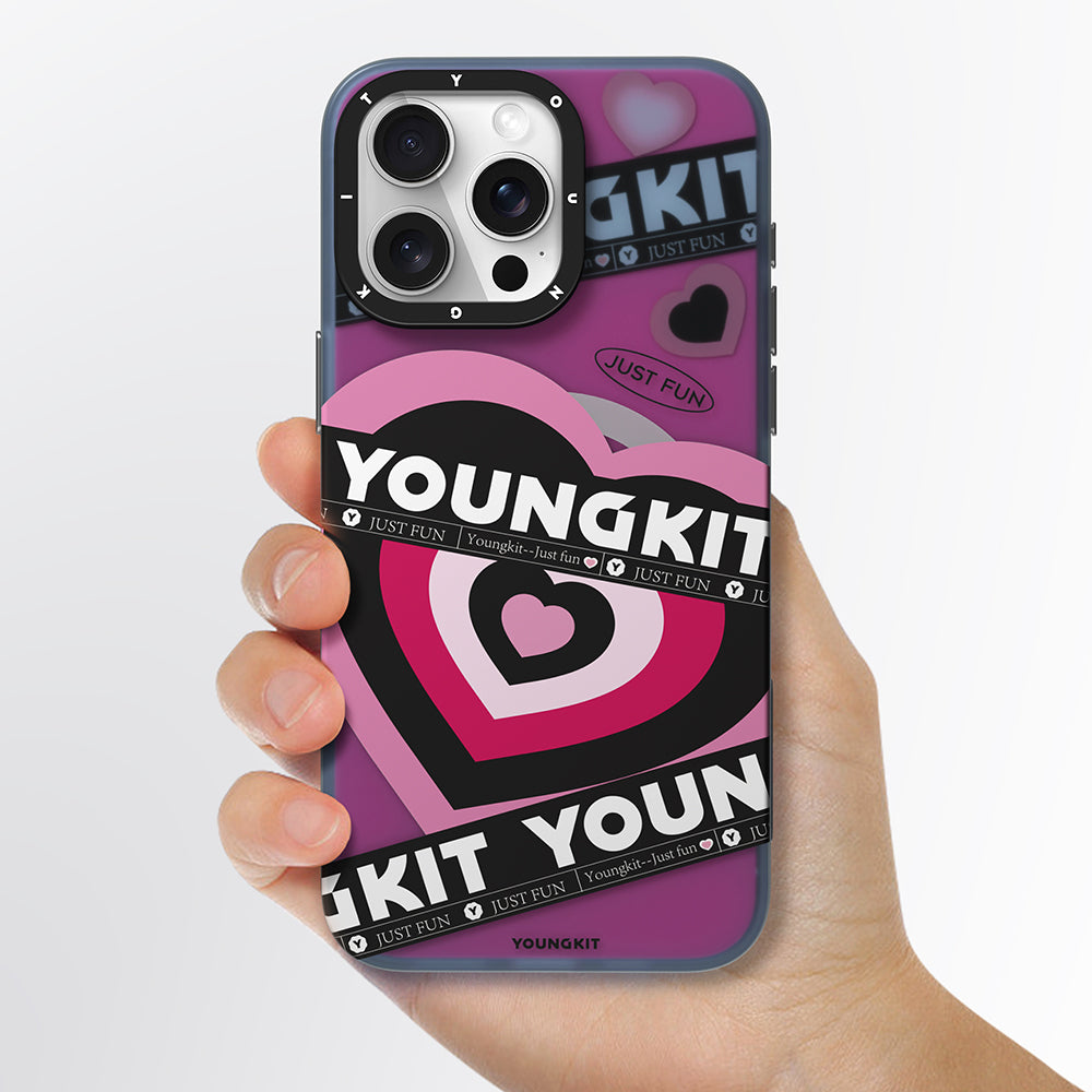 Apple iPhone 15 Pro Kılıf M-safe Şarj Özellikli Airbagli Çift Katmanlı Youngkit Flipped Serisi Kapak