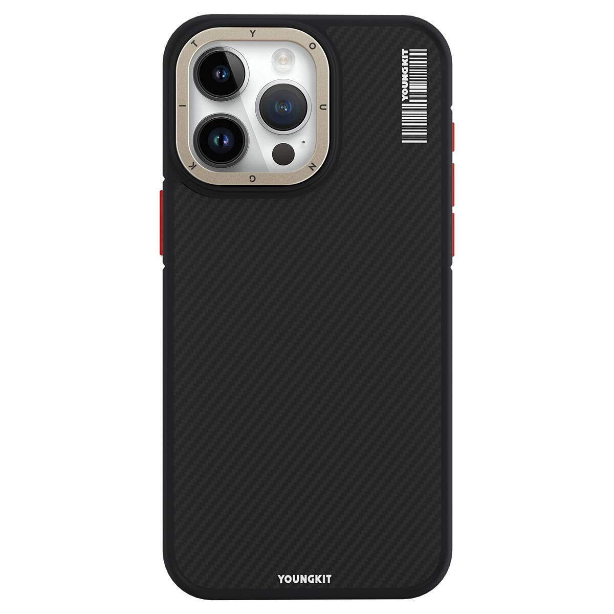 Apple iPhone 15 Pro Kılıf M-safe Şarj Özellikli YoungKit 600D Kevlar Kapak