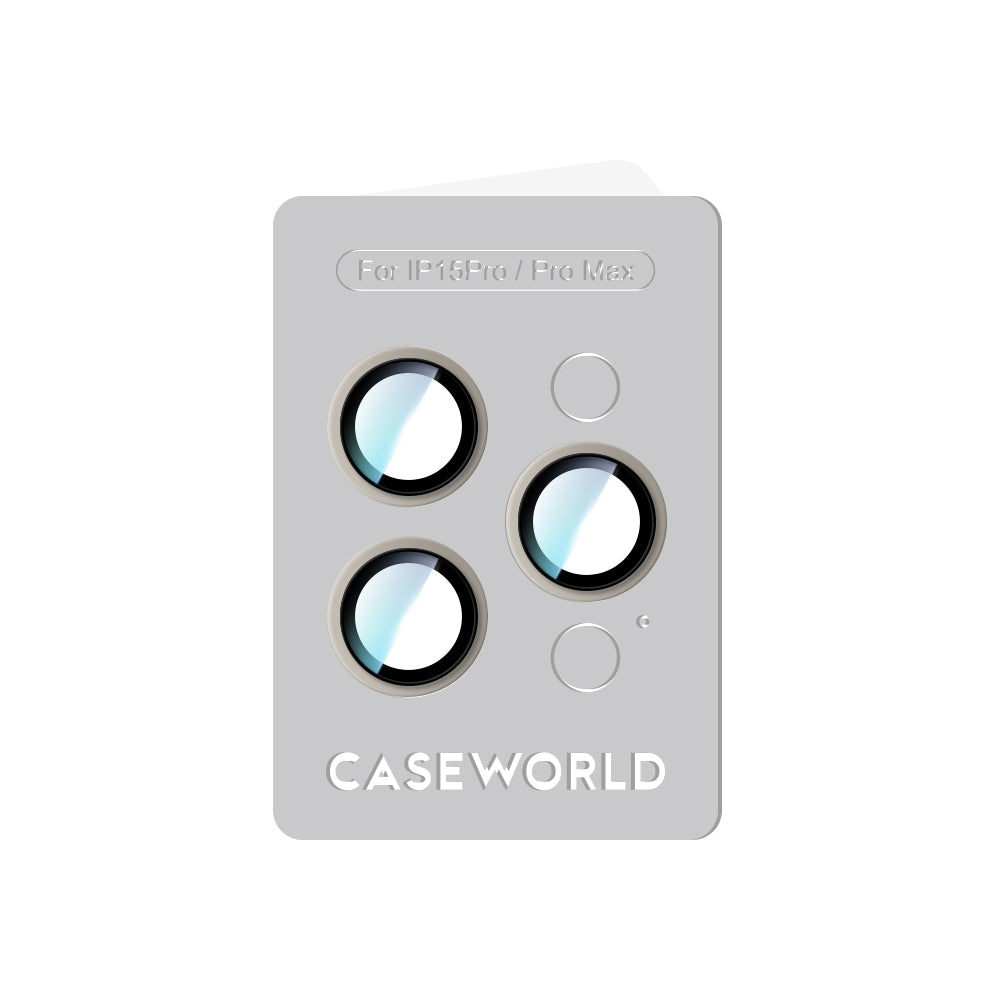 Apple iPhone 15 Pro Max CaseWorld Alloy Serisi Oleofobik Anti Reflective Kamera Lens Koruyucu