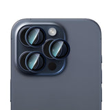 Apple iPhone 15 Pro Max CaseWorld Alloy Serisi Oleofobik Anti Reflective Kamera Lens Koruyucu
