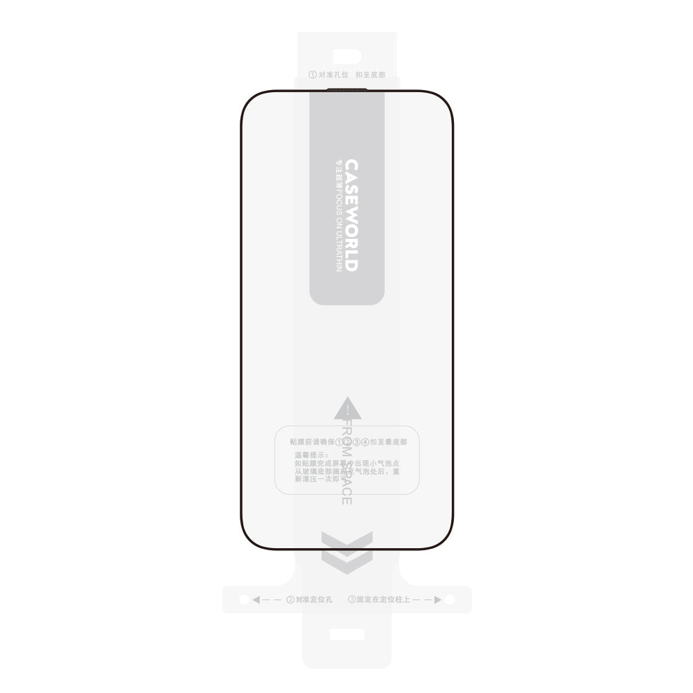 iPhone 15 Pro Max CaseWorld Armor Serisi 0.15mm 3D Cam Ekran Koruyucu Uygulama Aparatlı Şeffaf