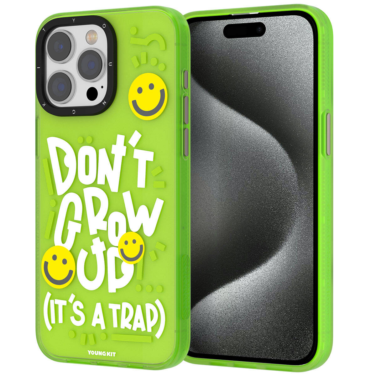 Apple iPhone 15 Pro Max Kılıf Desenli Youngkit Happy Hearth Serisi Kapak