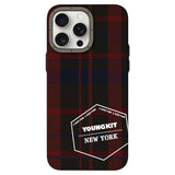 Apple iPhone 15 Pro Max Kılıf Ekose Desenli Youngkit Gezhi Serisi Kapak